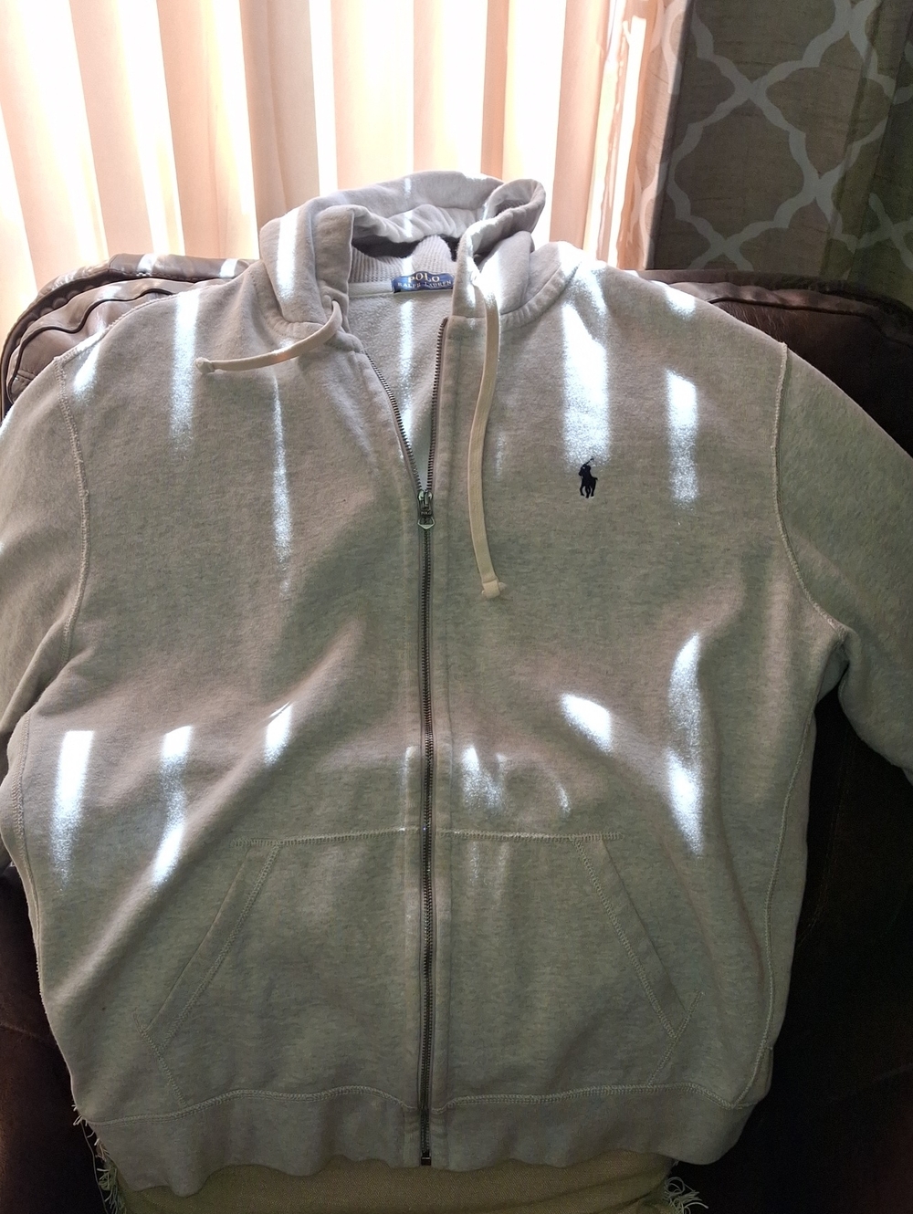 Polo by Ralph Lauren Heather Gray Full Zip Hoodie Jacket